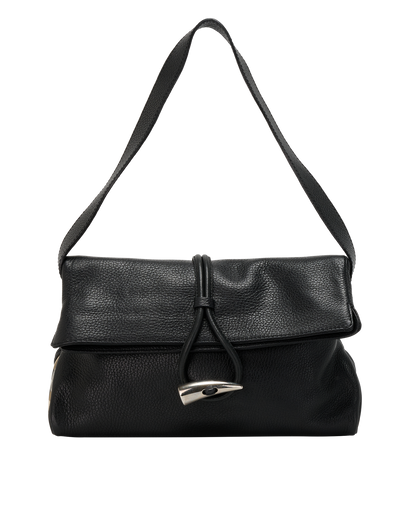 Haymarket Horn Toggle Bag, &pound;390, Handbags, Beige/Black/Brown, Canvas/Leather, Front view